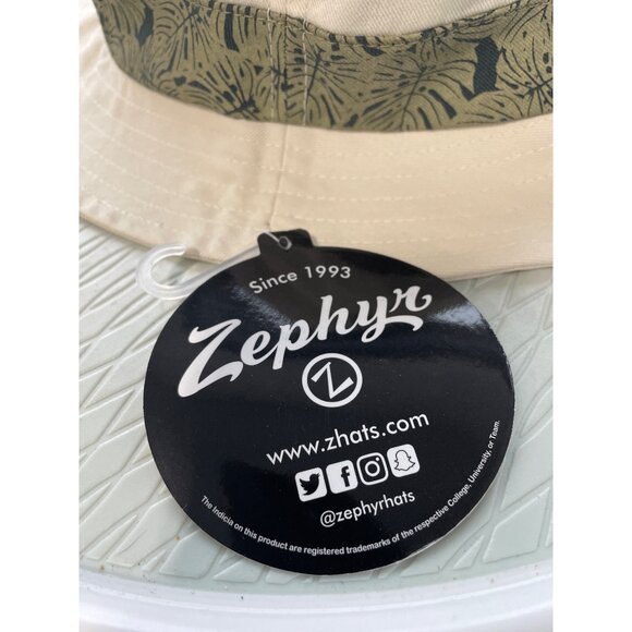 Zephyr South Florida Bulls Skipper Bucket Hat Adult L/XL Ivory Dark Forest NEW - Picture 4 of 7